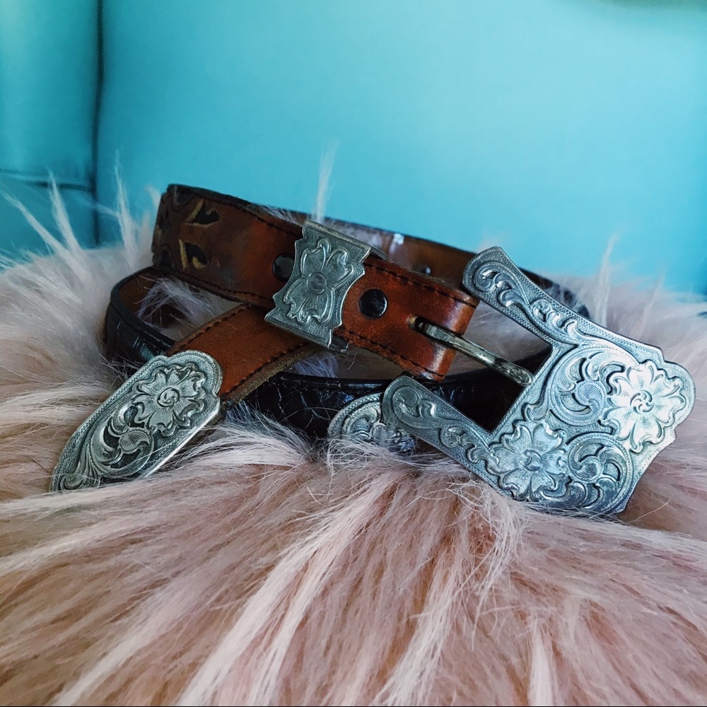 ❌sold❌Western leather belt - Picture 1 of 6